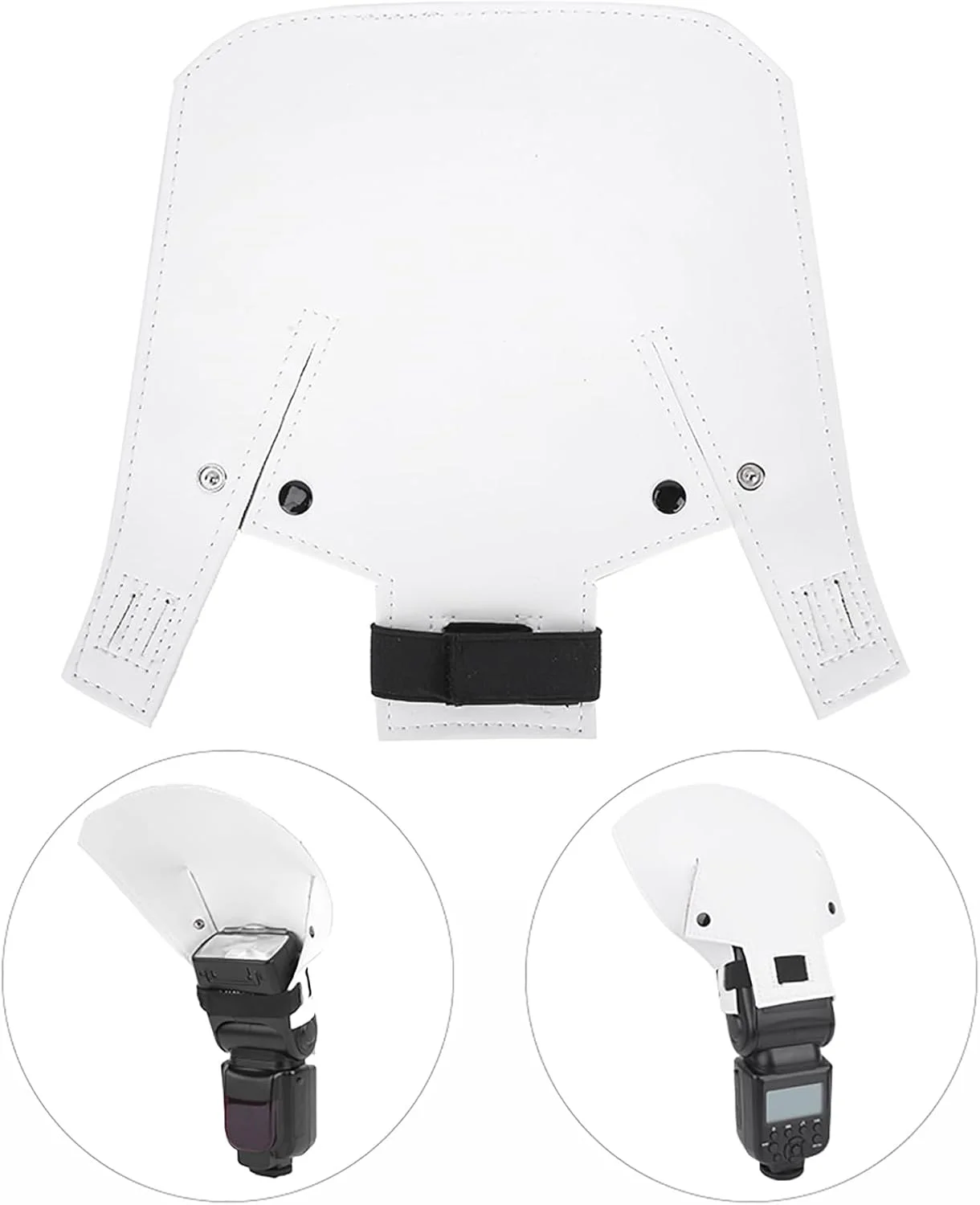 دیفیوزر فلاش نور قوسی شکل قابل حمل جهانی Haofy برای دوربین های SLR، جنس PU سفید