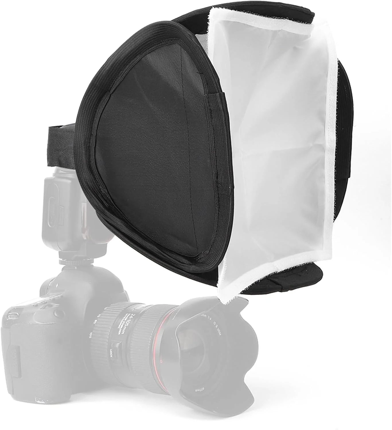 دیفیوزر سافت باکس فلاش GOWENIC، رفلکتور نور خارجی تاشو 23 سانتی متری دوربین، جعبه نور نرم با کیف نگهداری برای عکاسی پرتره استودیویی