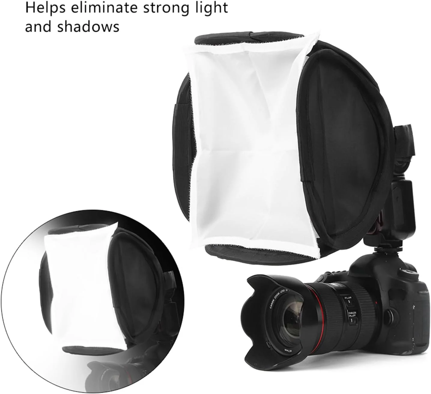 دیفیوزر سافت باکس فلاش GOWENIC، رفلکتور نور خارجی تاشو 23 سانتی متری دوربین، جعبه نور نرم با کیف نگهداری برای عکاسی پرتره استودیویی دیفیوزر سافت باکس فلاش GOWENIC، رفلکتور نور خارجی تاشو 23 سانتی متری دوربین، جعبه نور نرم با کیف نگهداری برای عکاسی پرتره استودیویی
