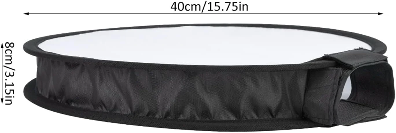 نرم کننده نور سافت باکس GOWENIC، 40 سانتی متر، تاشو و قابل حمل، گرد، پخش کننده نور فلاش دوربین