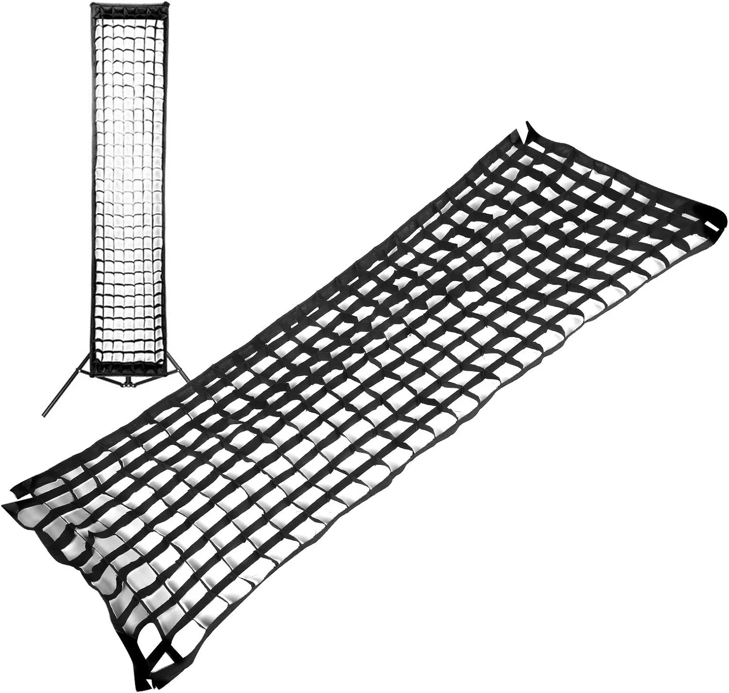 شبکه لانه زنبوری سافت باکس GOWENIC، 50x130 سانتی متر، شبکه لانه زنبوری قابل حمل 50x130 سانتی متر برای جعبه نور نرم 4 گوشه، مناسب برای لوازم جانبی فیلمبرداری استودیویی عکاسی