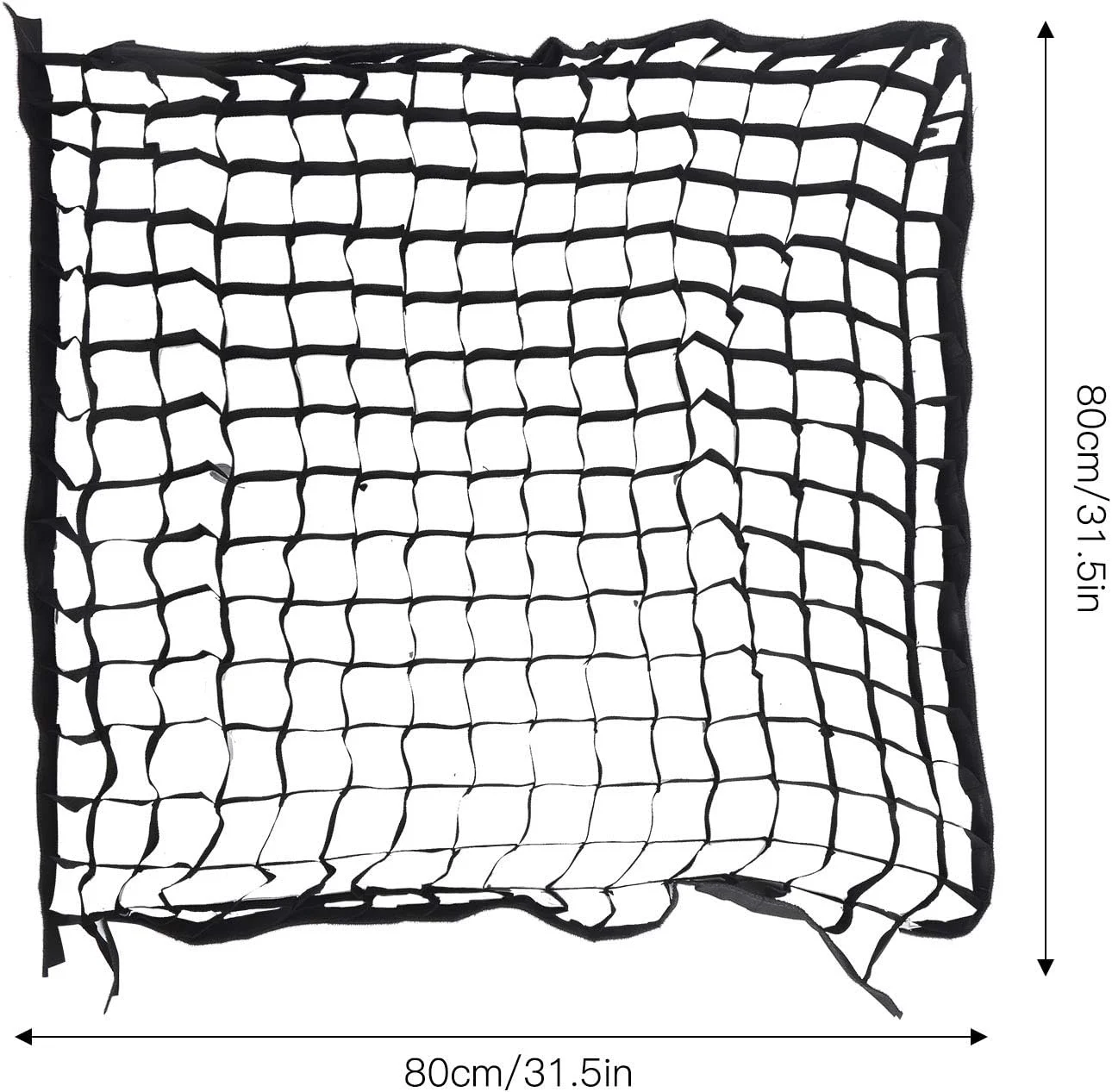 زنبوری لانه ای سافت باکس Goshyda، مربعی 80x80 سانتی متر، توری لانه زنبوری تاشو با آستر بست های قلاب و حلقه ای برای استودیوی عکاسی