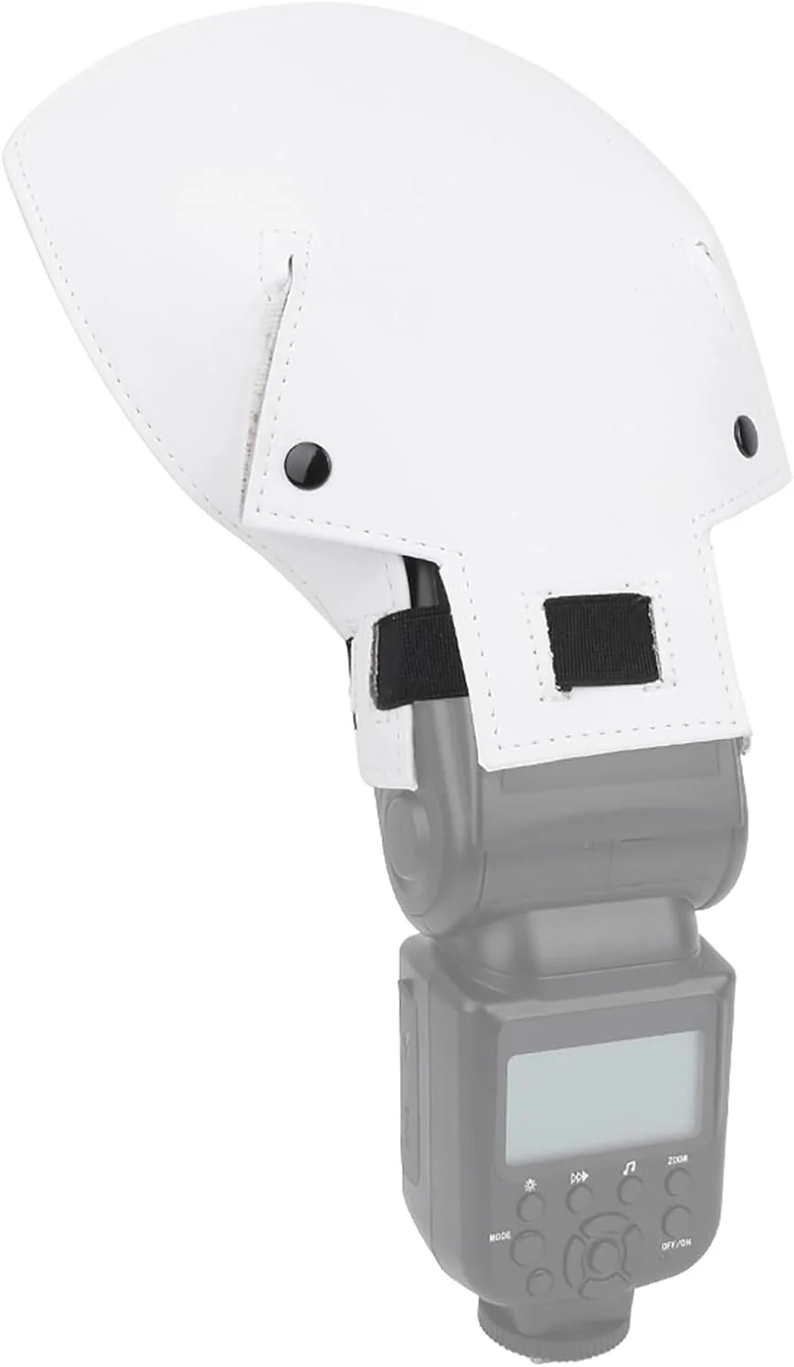 دیفیوزر فلاش نور قوسی شکل قابل حمل یونیورسال GLOGLOW برای دوربین های SLR، جنس PU سفید