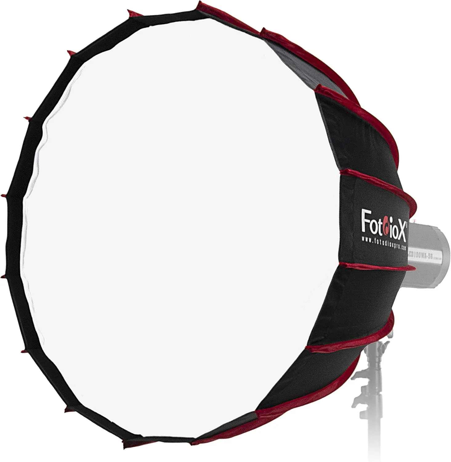 سافت باکس پارابولیک 70 سانتی متری Fotodiox EZ-Pro DLX با دهانه Bowens Gemini و Calumet Travelite - سافت باکس تاشو سریع 70 سانتی متری با فضای داخلی نقره ای بازتابنده و دیفیوزر دوبل