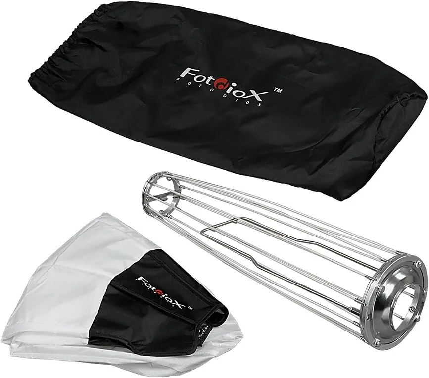 فوتودیوکس سافت باکس فانوسی کروی 50 سانتی متری - سافت باکس کروی تاشو با حلقه اتصال الینکروم برای الینکروم و سازگار