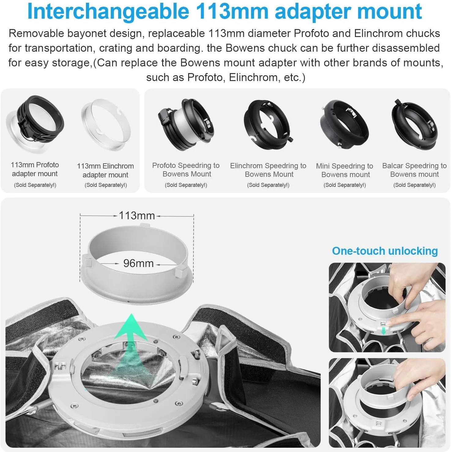 نرم باکس مستطیلی FOMITO سایز 35x160 سانتی متر، مانت بوئنز با قابلیت رهاسازی سریع، به همراه گرید لانه زنبوری، پخش کننده های نور و کیف حمل مناسب برای Godox SL-60W SL60IID SL150R SL300R Aputure 120d و غیره