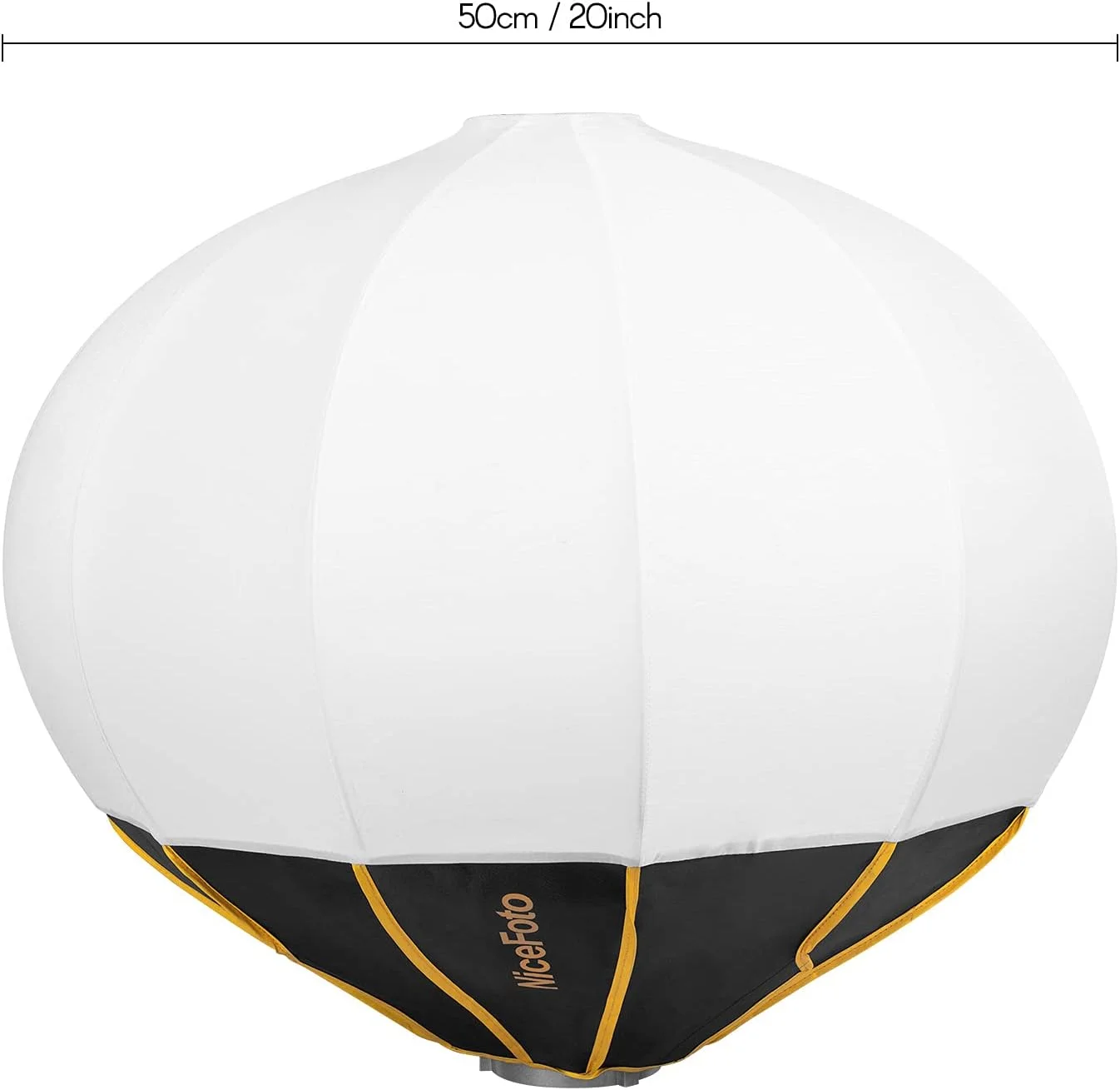 سافت باکس فانوسی تاشو 50 سانتی متری با مانت بوئنز، نصب سریع و قابل حمل برای فلاش استودیویی، نور ال ای دی، مونو لایت ها، نورپردازی ملایم، عکاسی پرتره و تجاری