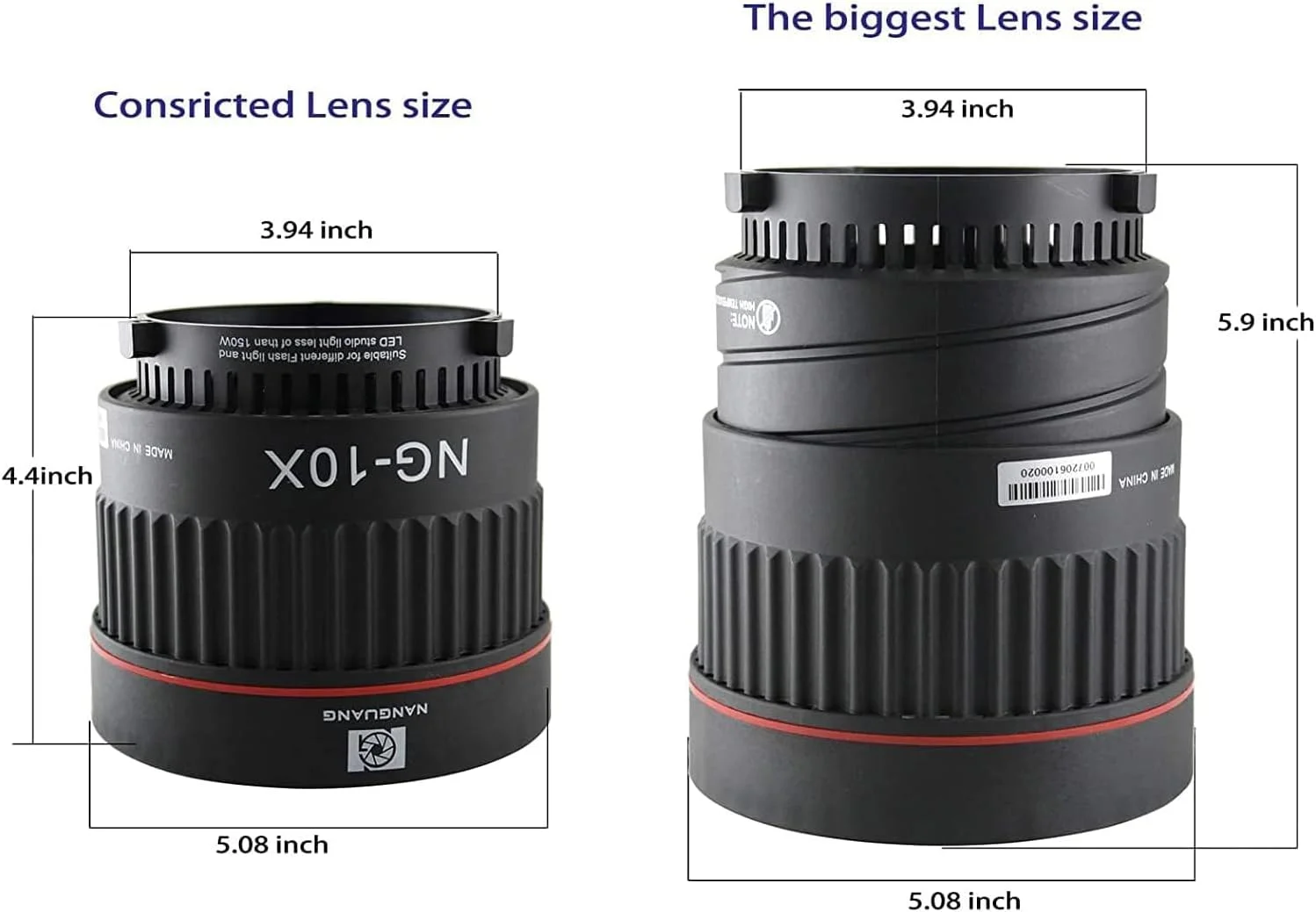 لنز نور استودیویی مانت بوئنز FocusFoto با قابلیت تنظیم زاویه و 4 فیلتر رنگی لنز نور استودیویی مانت بوئنز FocusFoto با قابلیت تنظیم زاویه و 4 فیلتر رنگی