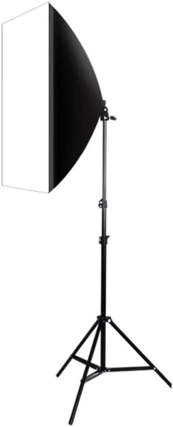 نور ثابت استودیویی کیو اس تی اف مناسب عکاسی، به همراه سافت باکس 50 در 70 سانتی متر و پایه 2 متری برای استودیو عکس، عکاسی از محصول و فیلمبرداری