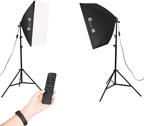 کیت استودیوی عکسبرداری سافت باکس QSTF، شامل 2 عدد لامپ LED پیوسته، تجهیزات عکاسی برای عکسبرداری، فیلمبرداری و پرتره