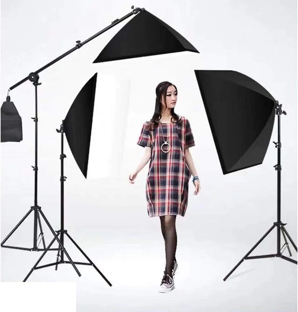 کیت نورپردازی عکاسی QSTF، سافت باکس نور مداوم 105 واتی استودیو برای عکاسی پرتره و فیلمبرداری