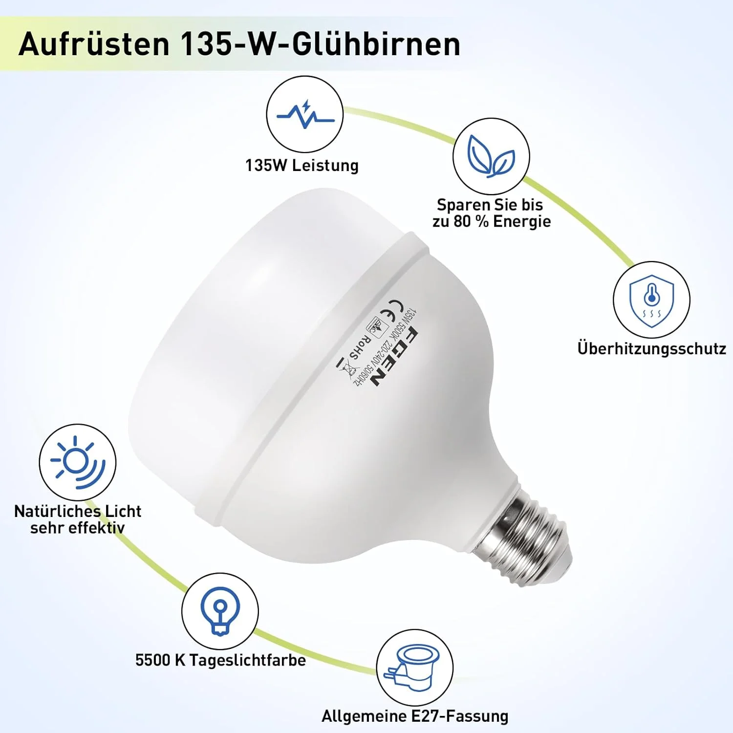 نرم باکس هشت ضلعی FGen 135W 5500K نور عکس 70 سانتی متر با پایه های قابل تنظیم 2 متری و 3 عدد لامپ