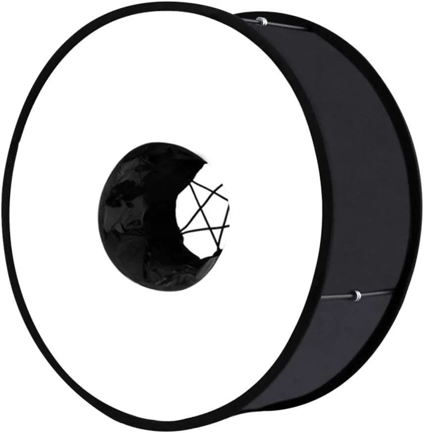 نرم باکس فاوونو 450 میلی متری گرد برای فلاش اسپیدلایت، سافت باکس تاشو پخش کننده نور فلاش نرم برای عکاسی