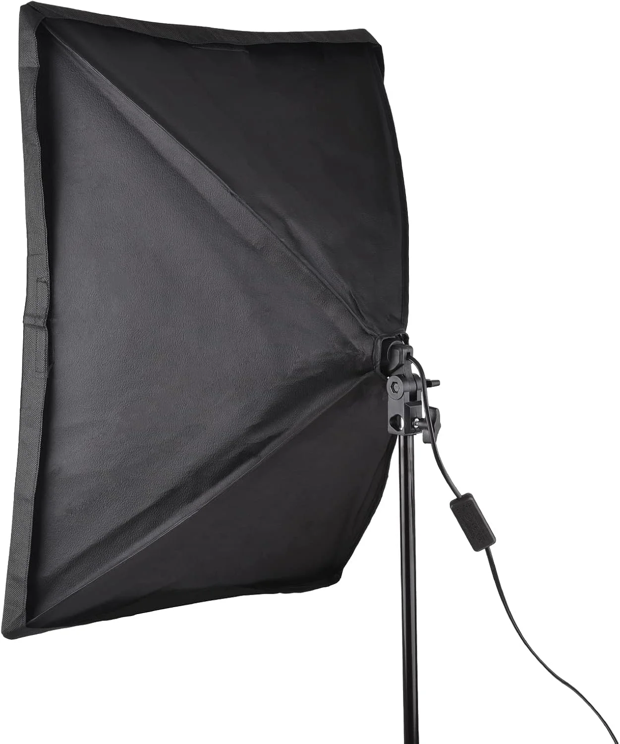 کیت نورپردازی عکاسی Fawoonu، کیت سافت باکس استودیویی با سافت باکس 50x70 سانتی متر * 1 + پایه فلزی 2 متری * 1 برای پخش زنده، عکاسی پرتره، محصول، عکس و فیلم