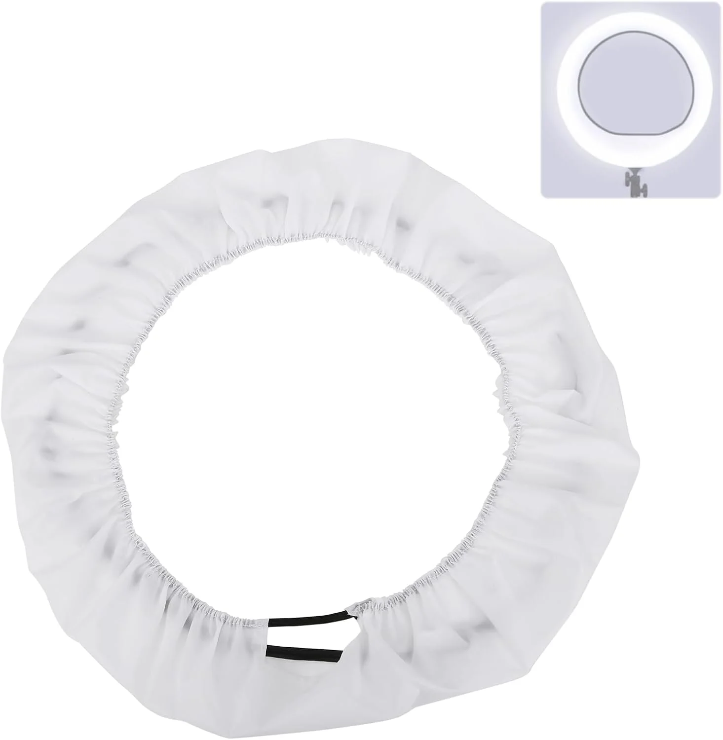 نرم کننده نور رینگی LED جمع شونده، سافت باکس نور ویدئویی عکاسی تاشو سفید 18 اینچ 14 اینچ برای فیلمبرداری، ضبط ویدئو (نرم کننده رینگی 14 اینچی)