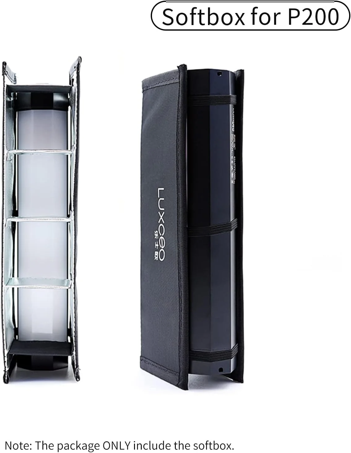 نرم‌باکس Fawoonu با گرید تاشو لانه زنبوری مناسب برای نور ویدئویی ال‌ای‌دی RGB P200، مناسب برای عکاسی استودیویی پرتره و ویدئوهای محصول، 212x67 میلی‌متر