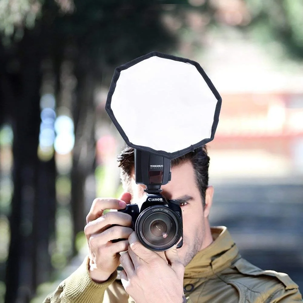 مجموعه سافت باکس دیفیوزر فلاش Excefore، تاشو با کیف نگهداری، هشت ضلعی 8 اینچی و مستطیل 8x6 اینچی برای کانن، نیکون و غیره