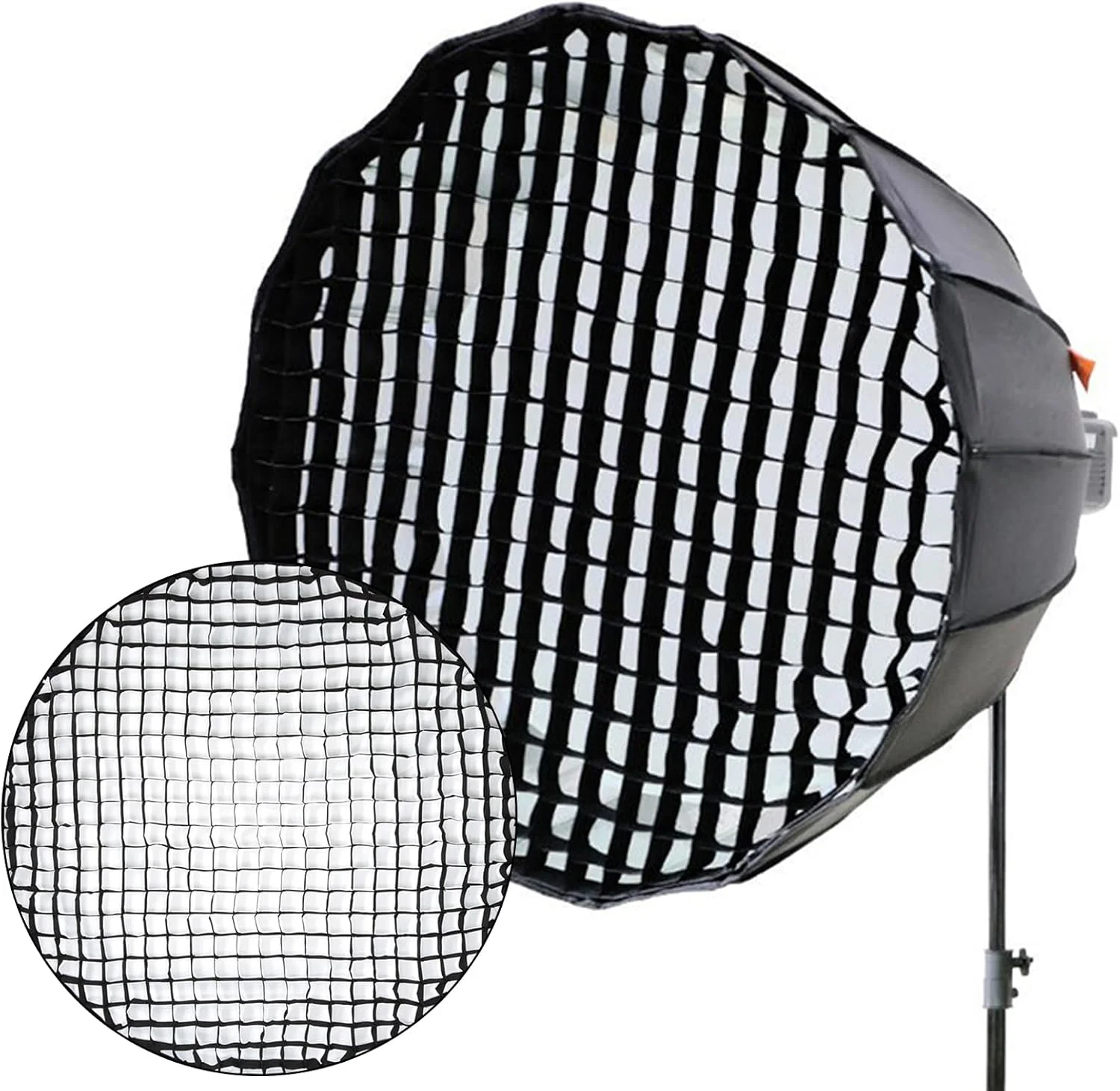 شبکه نورپردازی عکاسی 16 گوشه 90/120 سانتی متر با نصب سریع سافت باکس سهموی دهان عمیق ابزار عکاسی پرتره