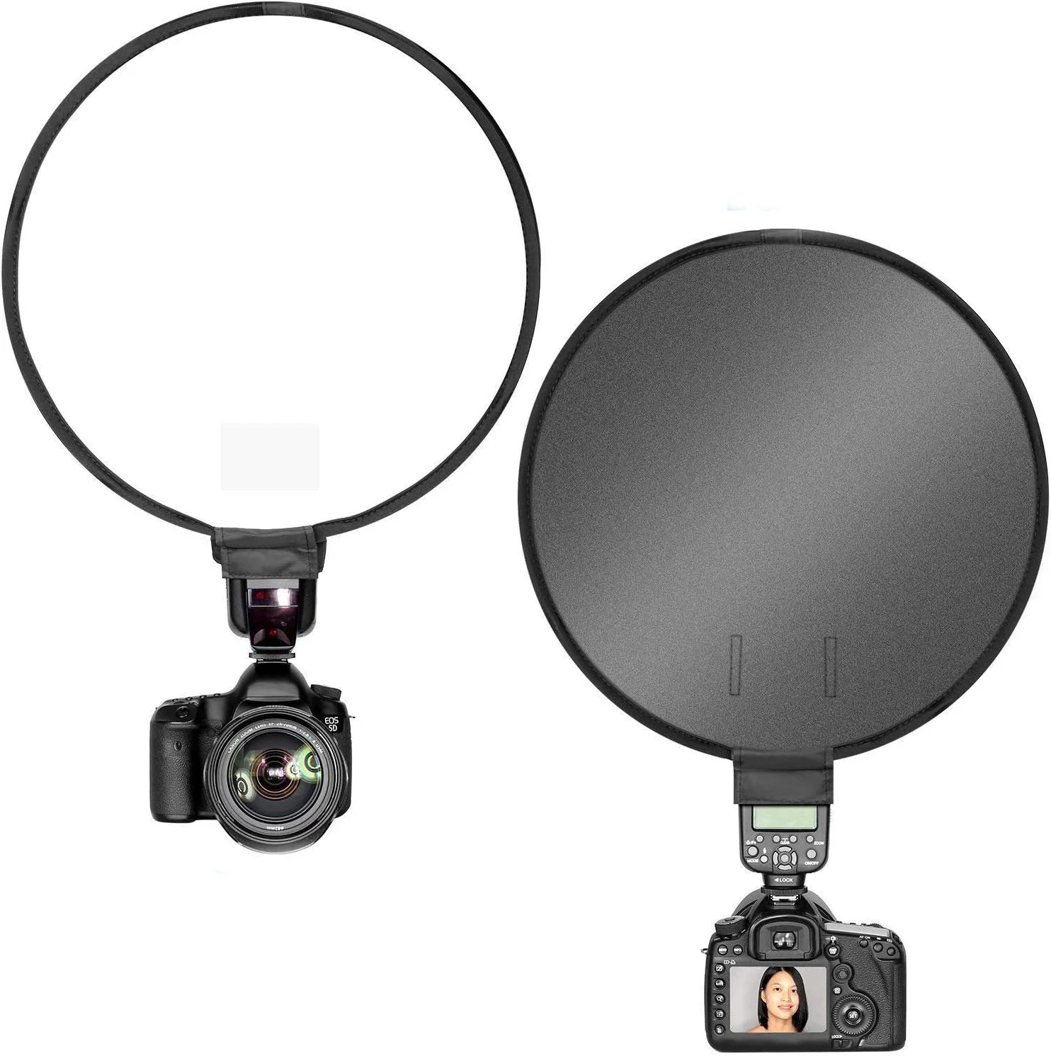 نرم کننده نور فلاش بهبود یافته، سافت باکس فلاش قابل حمل، پخش کننده نور فلاش روی دوربین برای عکاسی پرتره، پخش زنده، عکاسی ویدیویی (40 سانتی متر)