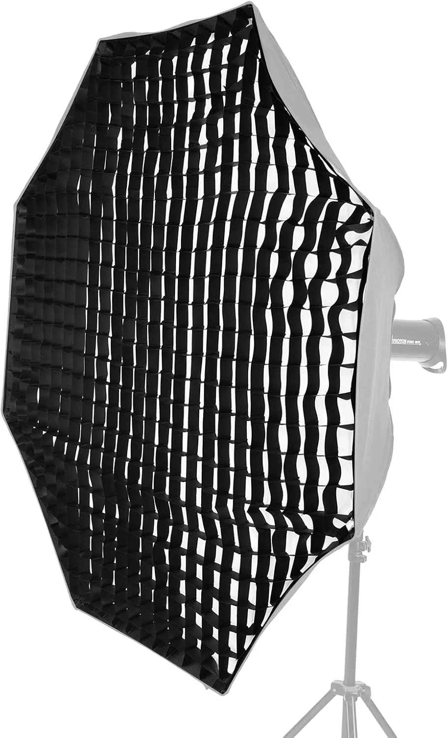 شبکه لانه زنبوری Domary، 140 سانتی متر / 55 اینچ سافت باکس هشت ضلعی عکاسی، شبکه لانه زنبوری مشکی، بازتابنده سافت باکس، مناسب برای پرتره و محصولات، لوازم جانبی عکاسی