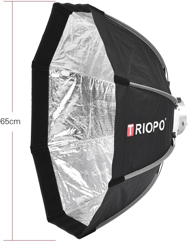 سافت باکس هشت ضلعی تاشو 65 سانتی متری douself با 8 میله به همراه کیف حمل پارچه ای نرم و مانت بوونز برای فلاش استودیویی سافت باکس هشت ضلعی تاشو 65 سانتی متری douself با 8 میله به همراه کیف حمل پارچه ای نرم و مانت بوونز برای فلاش استودیویی