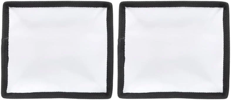 DOITOOL 2 عدد دیفیوزر فلاش، دیفیوزر نور فلاش کیس کامپیوتر، سافت باکس، روکش نور، بازتابنده فلاش دوربین، دیفیوزر نرم تاشو قابل حمل، دیفیوزر چراغ های فلاش برای عکاسی