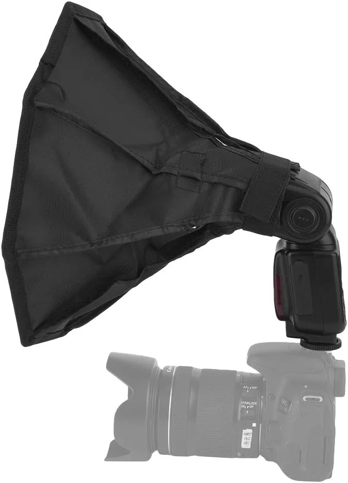 نرم کننده نور فلاش، سافت باکس 30 سانتی متری برای دوربین، سافت باکس کوچک قابل حمل 30 سانتی متری برای فلاش اسپیدلایت