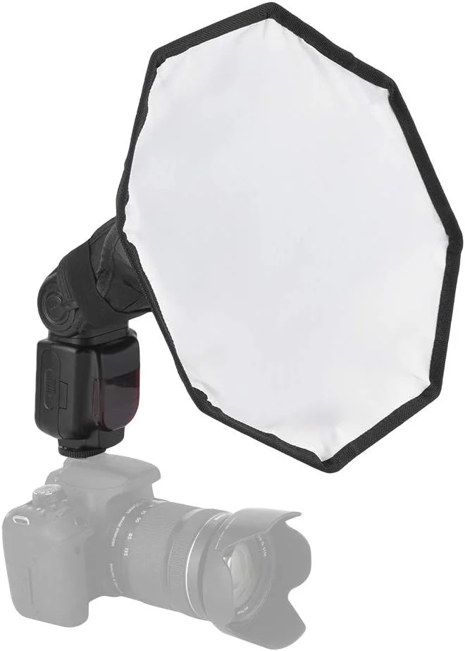 نرم کننده نور فلاش، سافت باکس پخش کننده نور جهانی 30 سانتی متری، سافت باکس قابل حمل برای فلاش اسپیدلایت