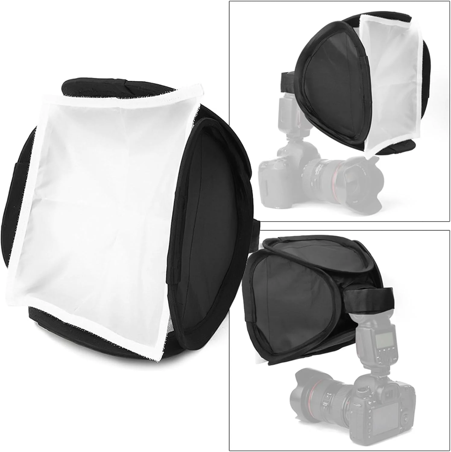 نرم باکس سفید خالص Denash، نرم باکس فلاش، ساخت عالی برای فلاش های رو دوربینی