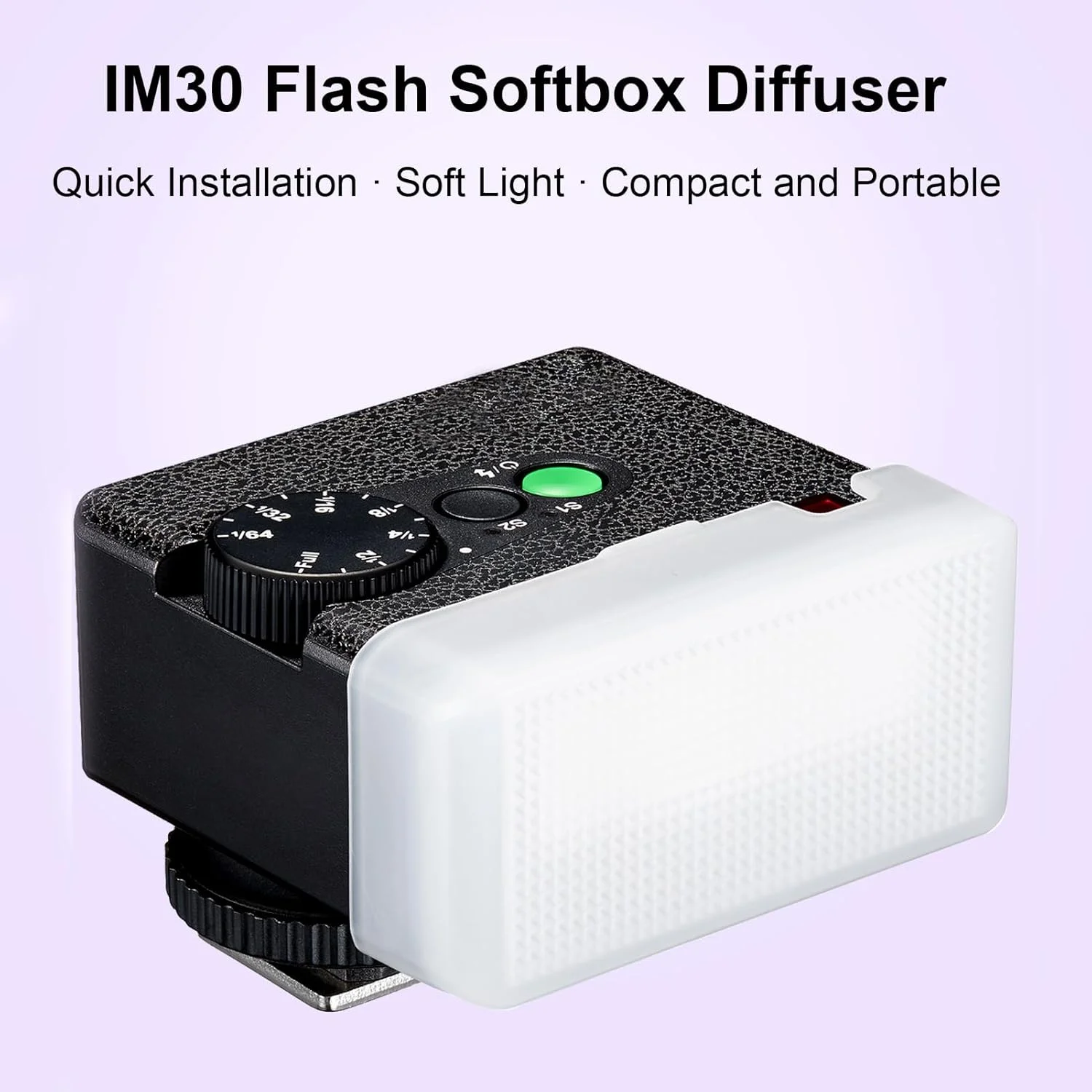 دیفیوزر سافت باکس فلاش Cryfokt، طراحی بدنه شبیه سازی شده، دیفیوزر فلاش سبک و قابل حمل، نورپردازی یکنواخت، طراحی جمع و جور، ساختار پلاستیکی