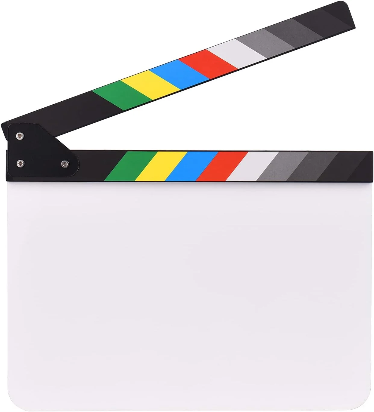 تخته کلاکت فیلم، 30 * 24 سانتی متر، تخته کلاکت فیلمبرداری اکریلیک، صحنه اکشن برش، تخته خالی با قابلیت نوشتن و پاک کردن آسان با چوب های چند رنگ