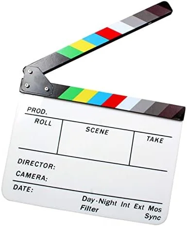 تخته کلاکت فیلمبرداری اکریلیک با قابلیت نوشتن و پاک کردن، مناسب فیلم، سریال و تبلیغات، ابعاد 24.5 * 29.8 سانتیمتر