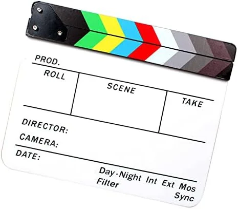 تخته کلاکت فیلمبرداری اکریلیک با قابلیت نوشتن و پاک کردن، مناسب فیلم، سریال و تبلیغات، ابعاد 24.5 * 29.8 سانتیمتر