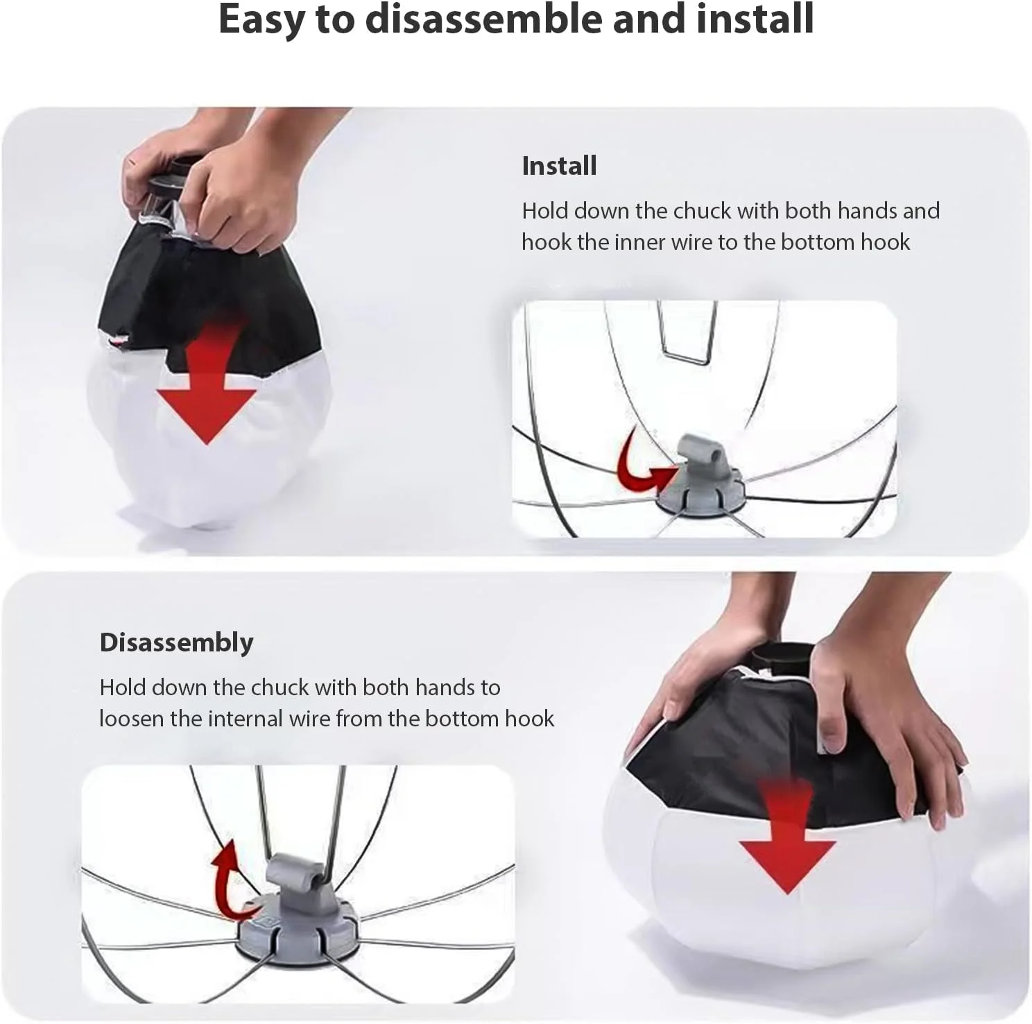 نرم‌باکس کروی تاشو 30 سانتی‌متری / 11.8 اینچی، نصب سریع، مانت مینی بوونز، لوازم جانبی نورپردازی ویدئویی عکاسی استودیویی