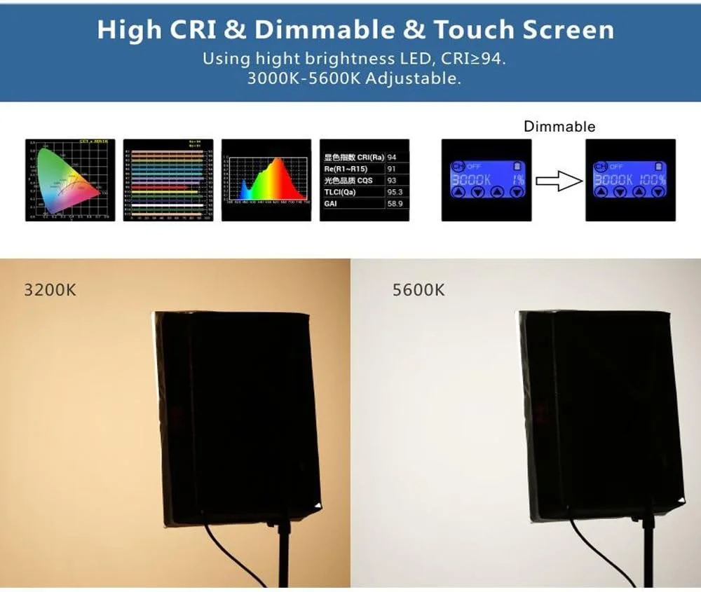 کیت نور عکس ال ای دی منعطف دو رنگ Falcon Eyes RX-18TD (بسته بندی جدید) + سافت باکس توسعه یافته RX-18OB + سافت باکس لانه زنبوری RX-18SBHC
