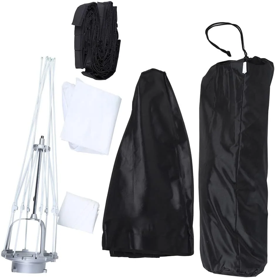 ANEY SB-UE، سافت باکس چتری هشت ضلعی قابل حمل 80 سانتی متری با گرید لانه زنبوری و مانت بوئنز برای اسپیدلایت