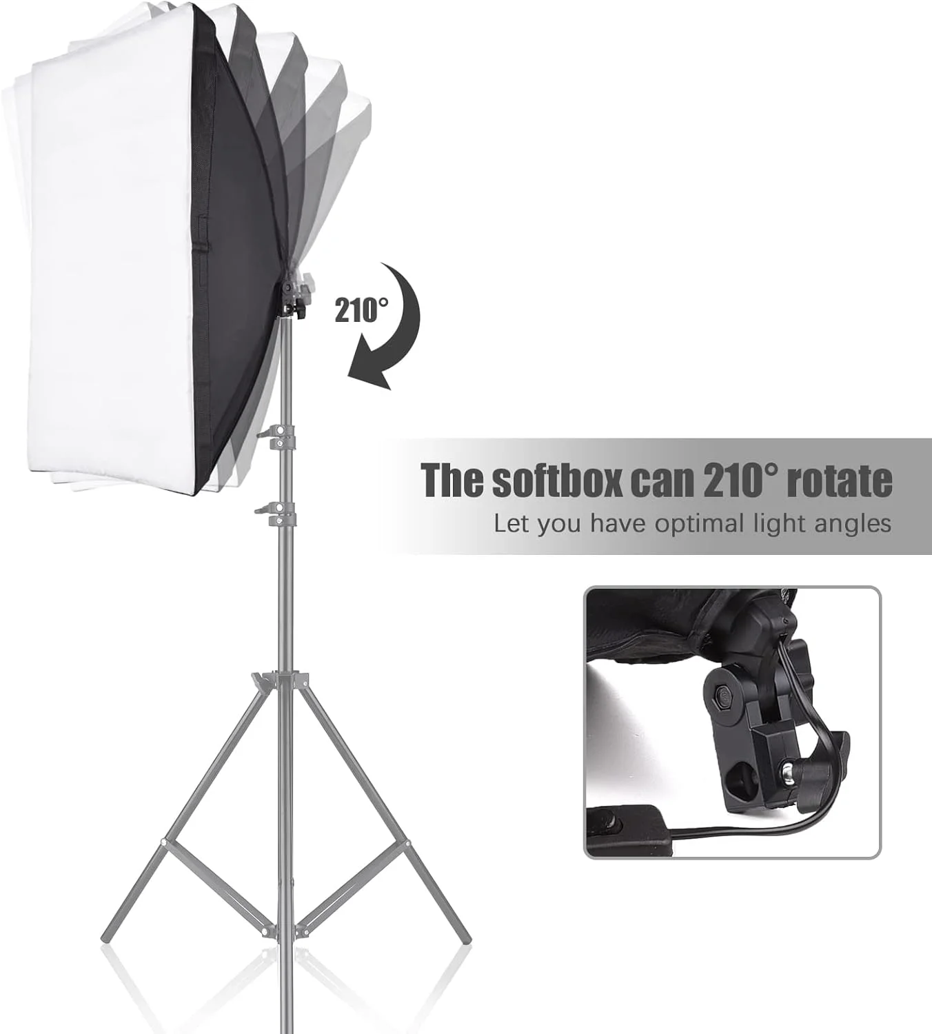  سافت باکس استودیویی ANEY studio، 50 * 70 سانتی متر به همراه کیف حمل، مناسب برای پخش زنده، پرتره، عکس محصول و ویدیو