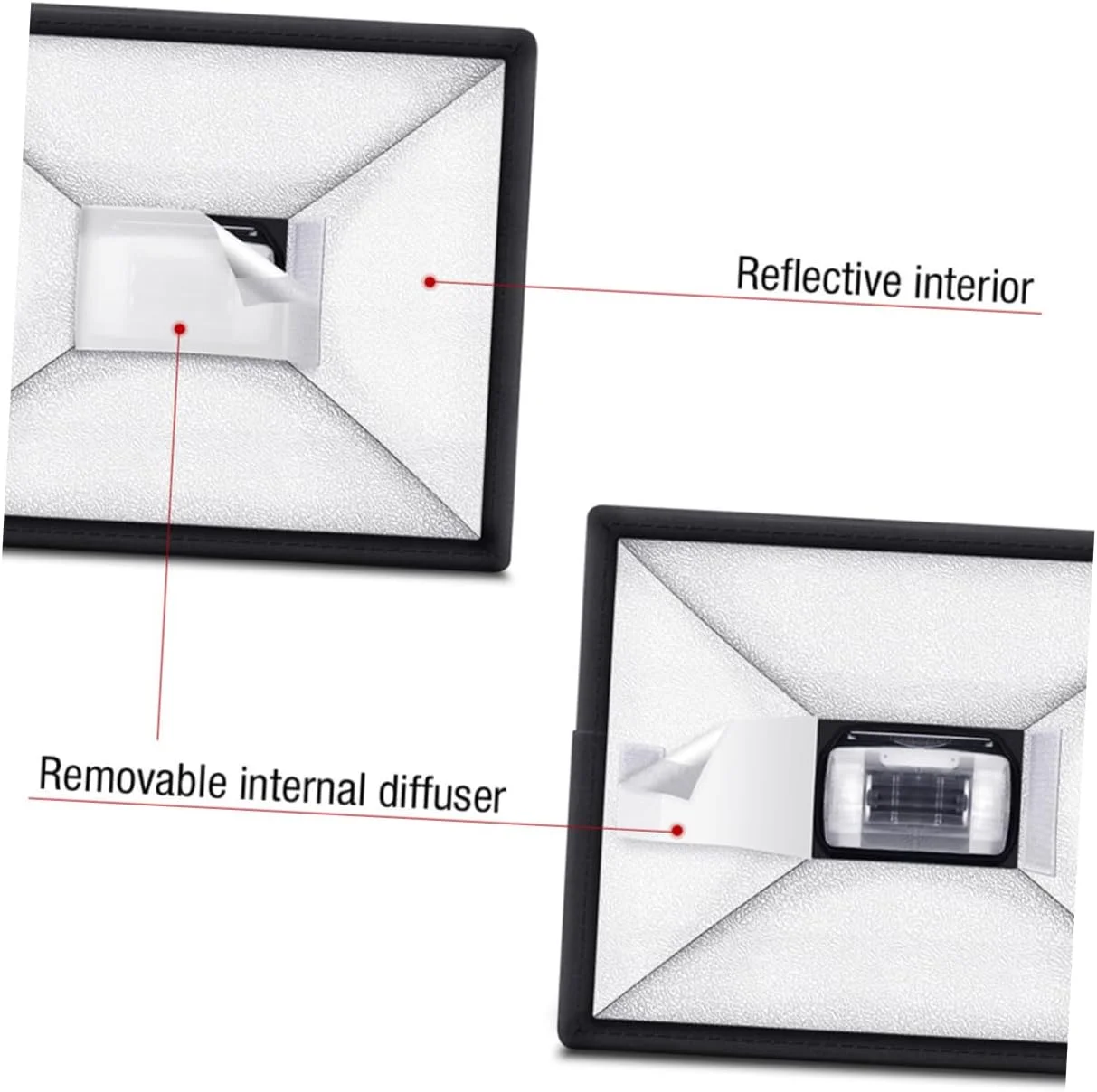 آرتی‌بتر سافت‌باکس نور سافت‌باکس برای فلاش 33x20 سانتی‌متر مشکی لوازم جانبی عکاسی دوربین نورپردازی ملایم و ماندگار