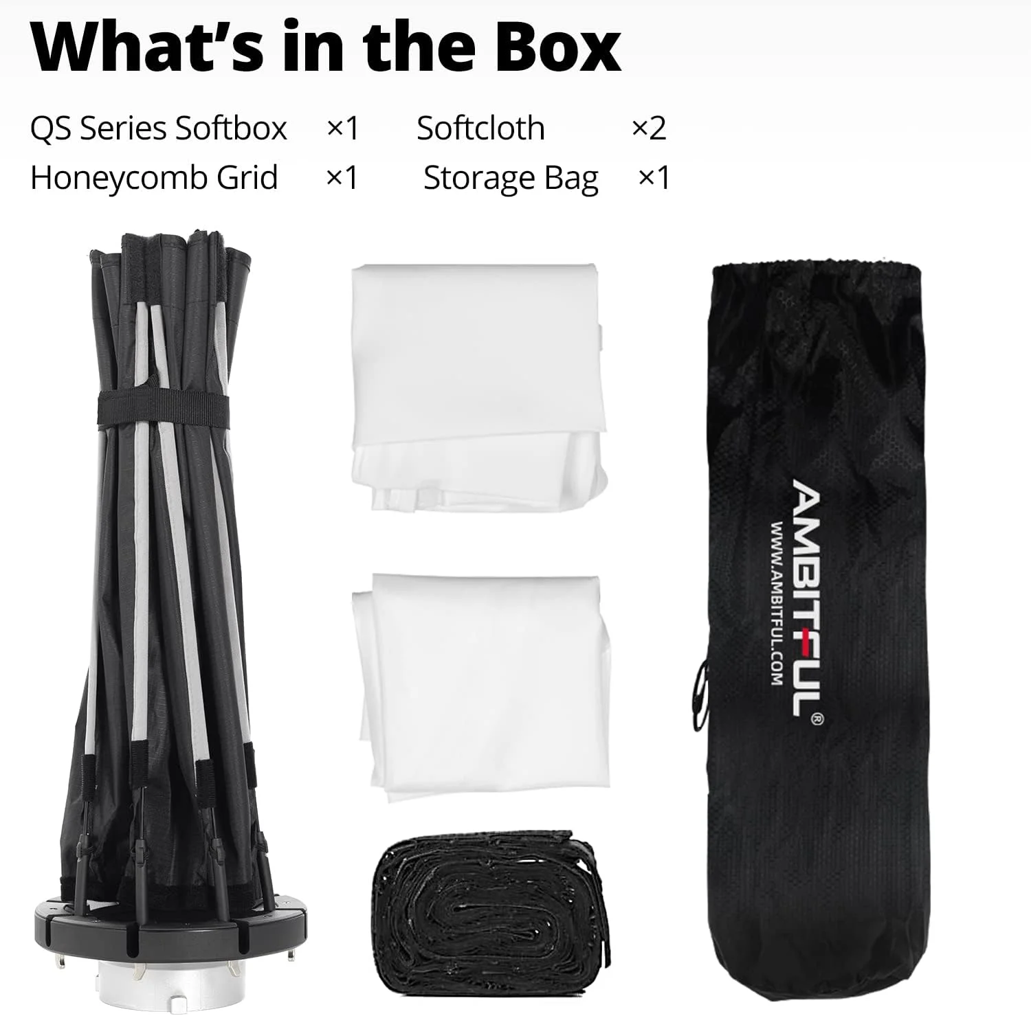 سافت باکس نصب سریع AMBITFUL با مانت بوئنز + شبکه لانه زنبوری برای استودیوی عکاسی در فضای باز (هشت ضلعی 90 سانتی متری)