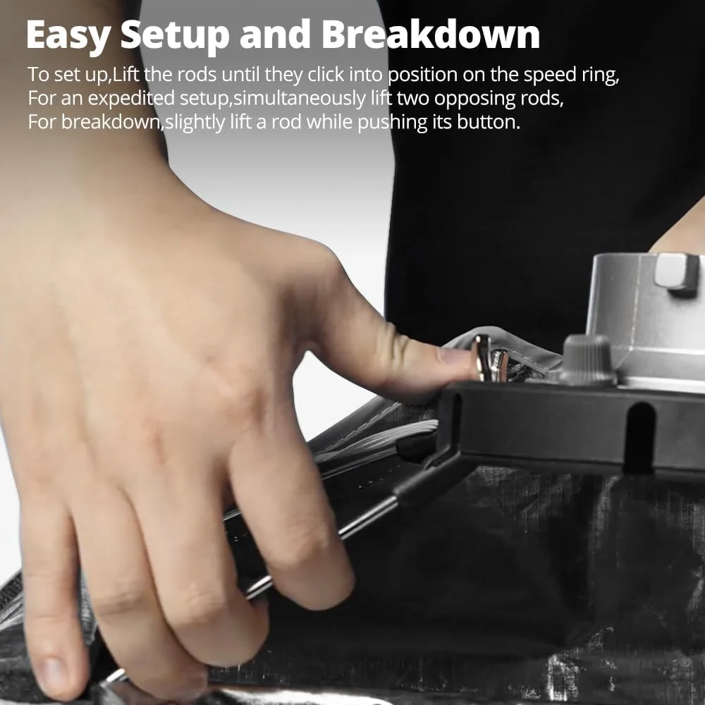 سافت باکس مستطیلی آمبیتفول 60x90 سانتی متر به همراه گرید، اتصال بوئنز مناسب برای Godox SL60W SL60II SL150 VL150 VL150II SZ150R MS300 SK400II SK400IIV DP400III DP800III (60x90)