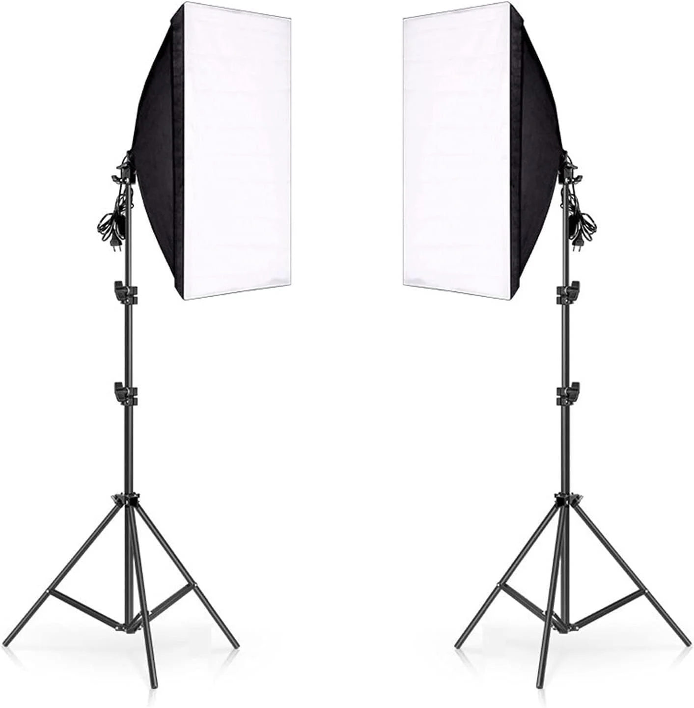 کیت نورپردازی سافت باکس عکاسی Aiwanto، شامل پایه نور و سافت باکس بازویی برای عکاسی پرتره و محصول (50x70 سانتی متر)