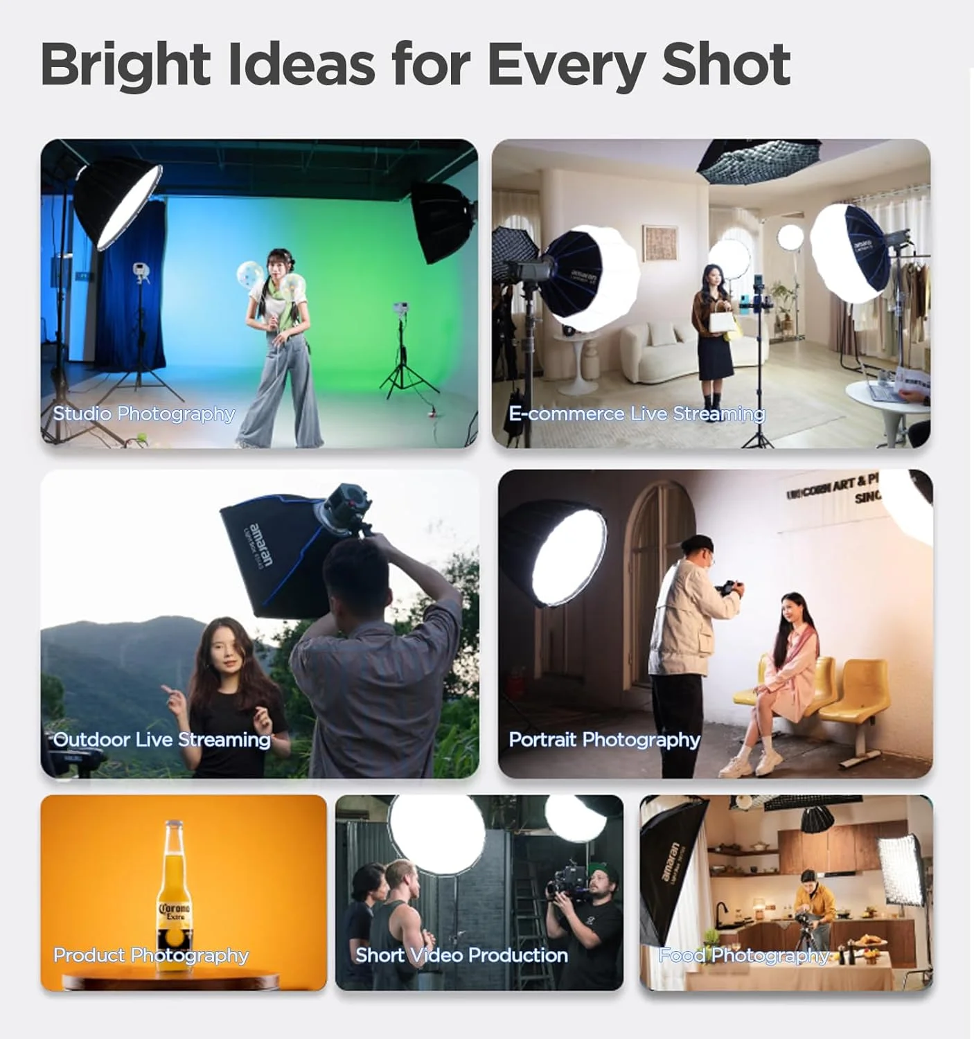 آکتا دوم 90 Amaran، سافت باکس هشت ضلعی 90 سانتی متری تاشو با نصب سریع و مانت Bowens برای پرتره، مصاحبه و عکاسی در محل، همراه با دیفیوزر، شبکه کنترل نور و کیف حمل