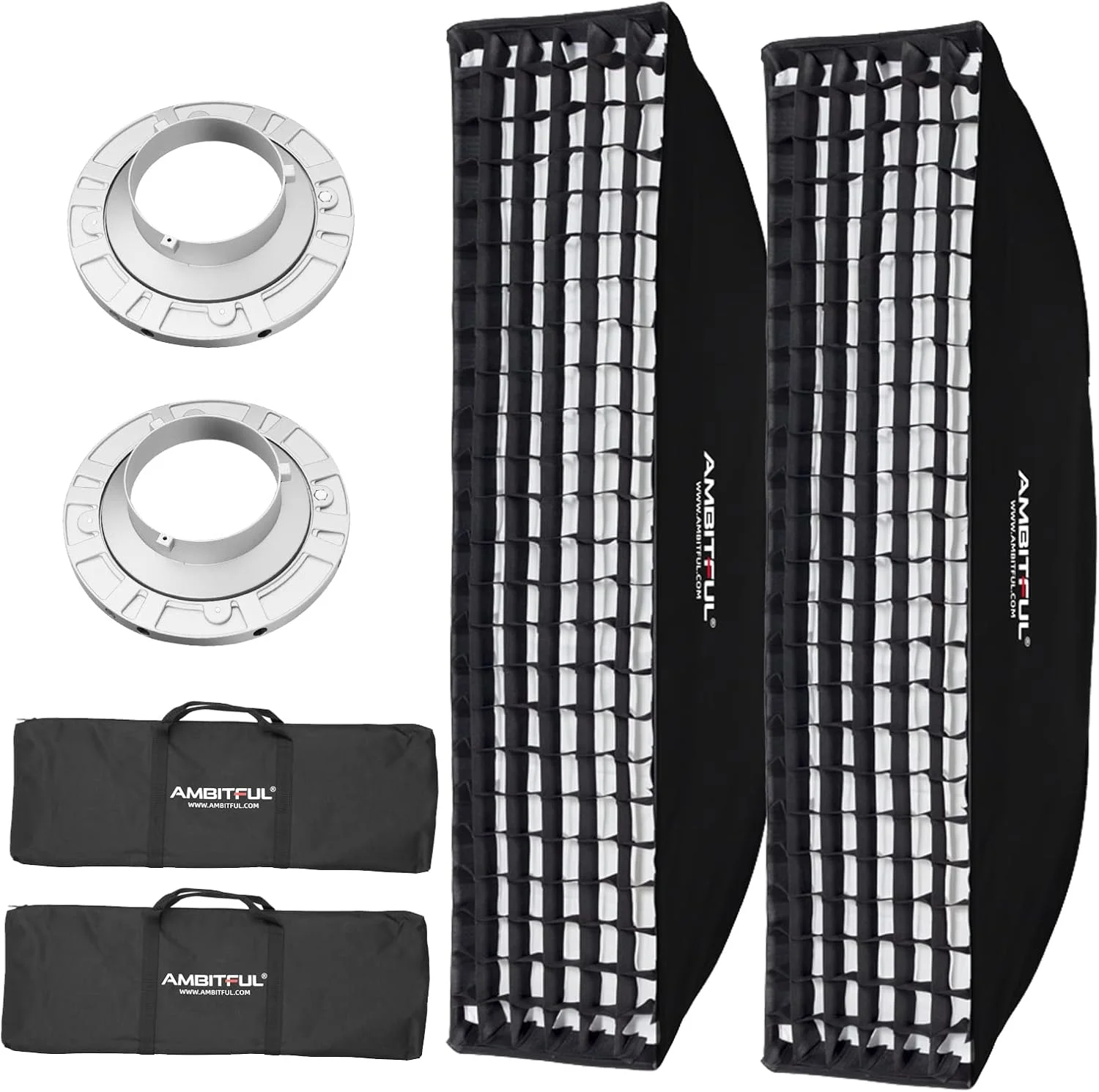 AMBITFUL سافت باکس لانه زنبوری مانت بوئنز برای فلاش استودیویی (FW30 x 120 (2 عدد))