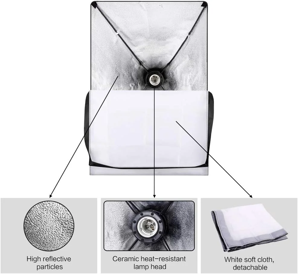 AECAM - سافت باکس عکاسی SH ابعاد 50x70 سانتی متر با پایه تک لامپ E27 به همراه بازوی بوم و پایه 2 متری برای استودیو عکس و فیلم (مدل B بدون لامپ) AECAM - سافت باکس عکاسی SH ابعاد 50x70 سانتی متر با پایه تک لامپ E27 به همراه بازوی بوم و پایه 2 متری برای استودیو عکس و فیلم (مدل B بدون لامپ)