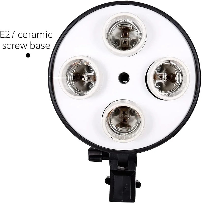 AECAM - SH E27 کیت نورپردازی سافت باکس عکاسی با نگهدارنده لامپ، لوازم جانبی سافت باکس برای استودیو عکس و فیلم (سافت باکس)