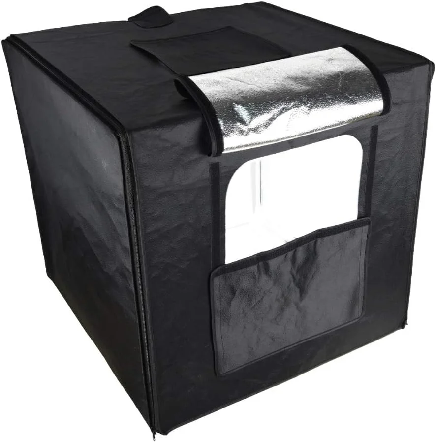 AECAM - سافت باکس استودیویی دیفیوز -40/60/80 LST-40/60/80 با پس زمینه عکاسی و 2/3 چراغ LED (40cm، 2 چراغ) AECAM - سافت باکس استودیویی دیفیوز -40/60/80 LST-40/60/80 با پس زمینه عکاسی و 2/3 چراغ LED (40cm، 2 چراغ)