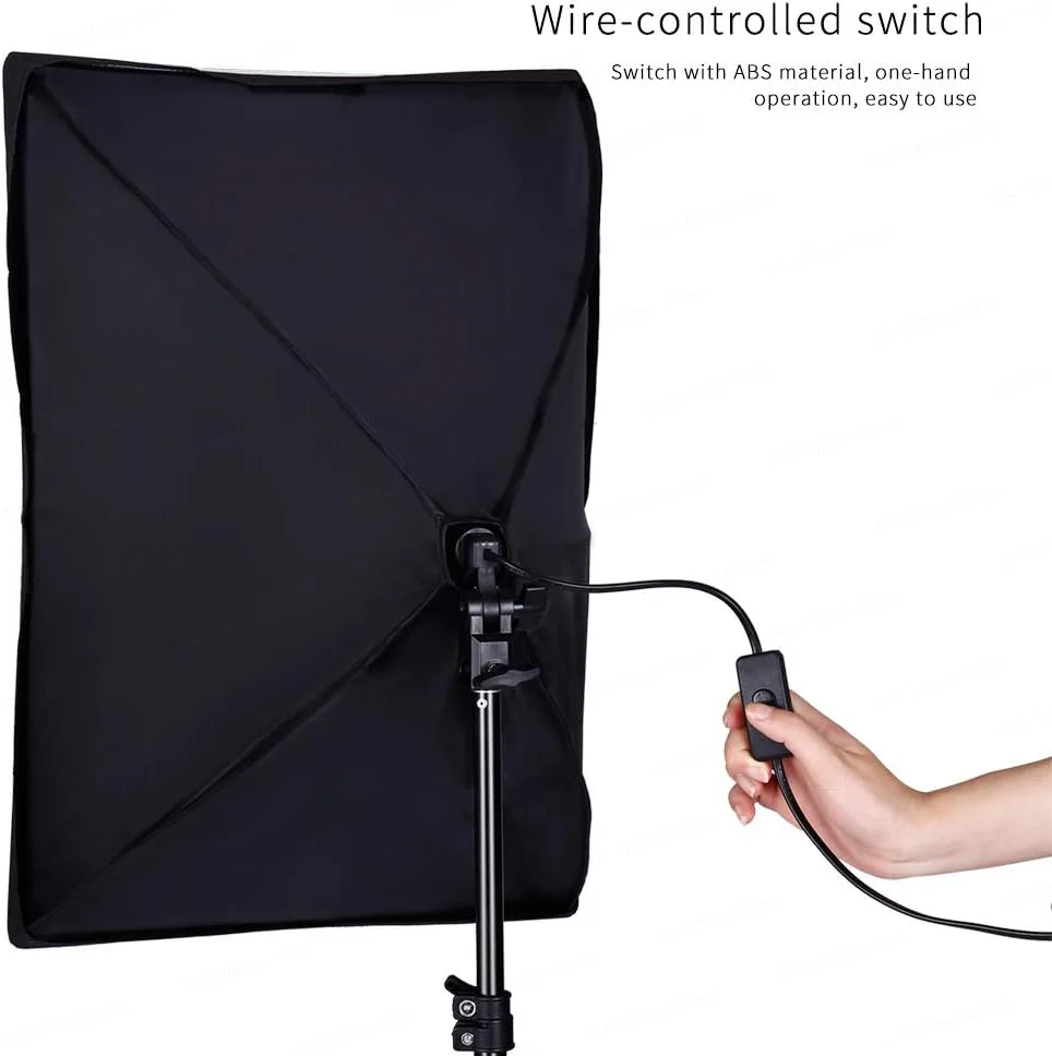 AECAM - کیت نورپردازی سافت باکس عکاسی 50x70CM سیستم نور مداوم حرفه ای سافت باکس برای تجهیزات استودیوی عکس (فقط سافت باکس)