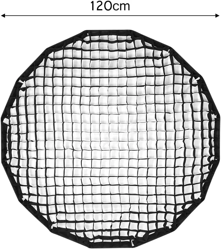 شانه لانه زنبوری سافت باکس 120 سانتی متری 47 اینچی با 16 میله برای عکاسی پارابولیک شانه لانه زنبوری سافت باکس 120 سانتی متری 47 اینچی با 16 میله برای عکاسی پارابولیک