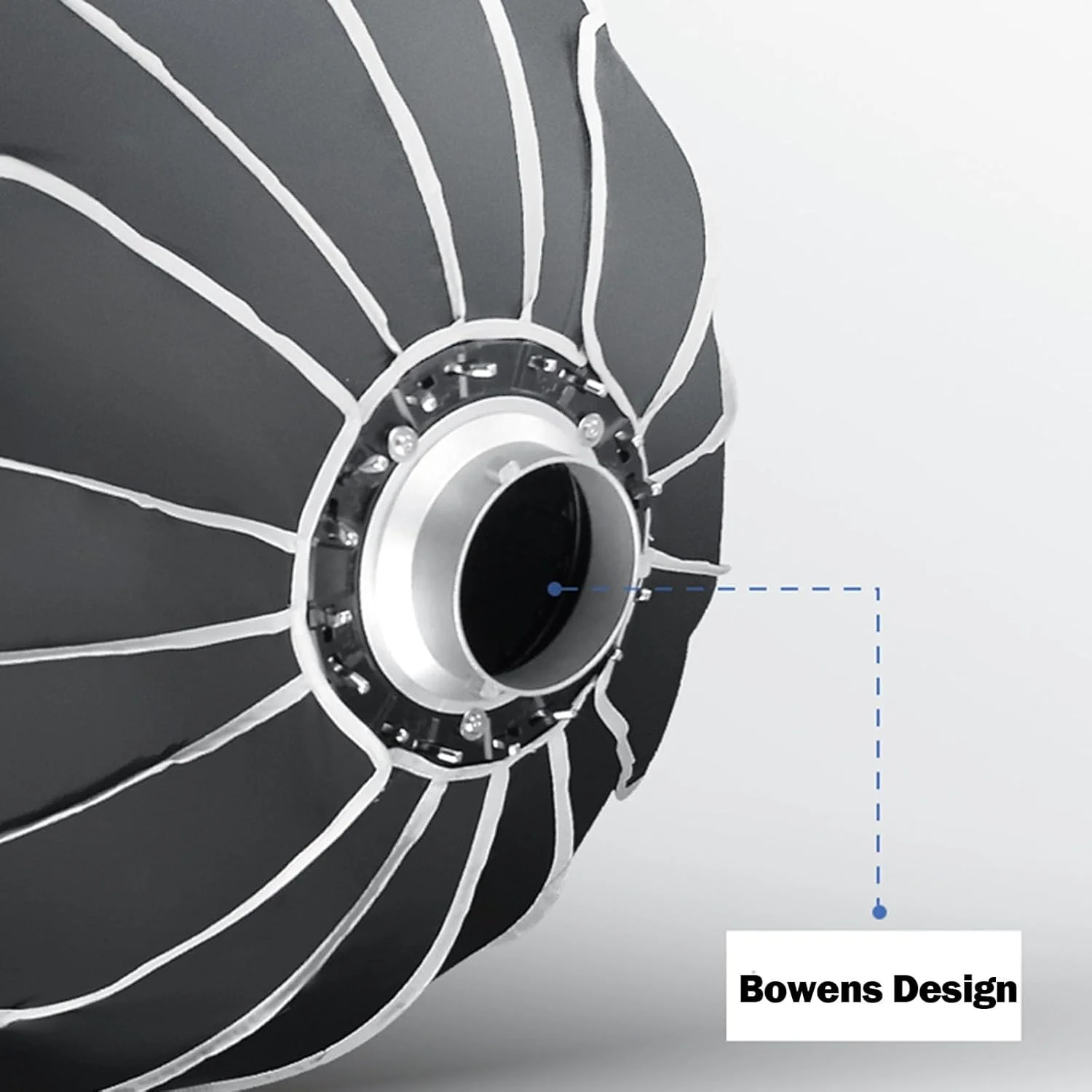 سافت باکس پارابولیک Triopo با مانت بوئنز، 90 سانتی متر، به همراه گرید لانه زنبوری، نصب و جمع شدن سریع، سازگار با نورهای Aputure 120d Light Dome Godox SL60w NEEWER RGB CB60 با مانت بوئنز