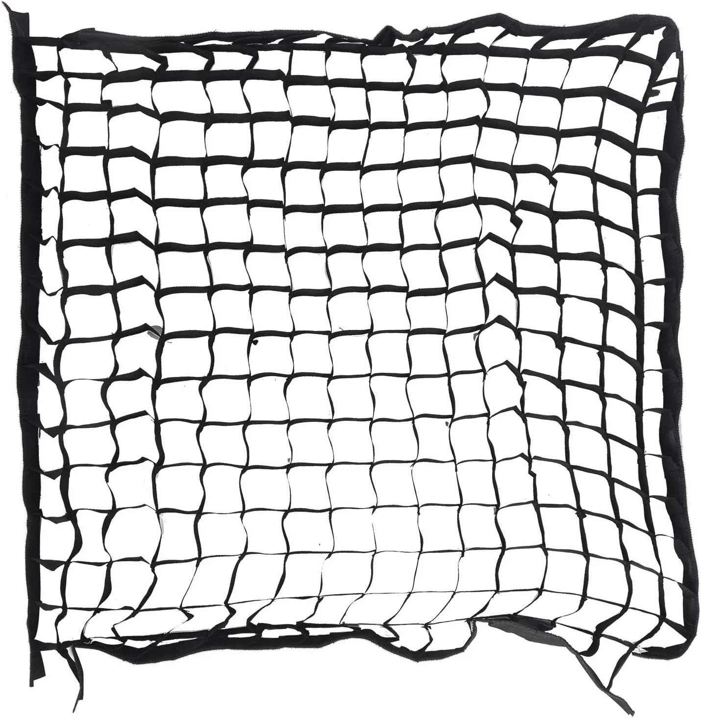 گرید لانه زنبوری سافت باکس نایلونی 80x80 سانتی‌متری با قلاب و حلقه، برای سافت باکس نور نرم 4 گوشه 80x80 سانتی‌متری